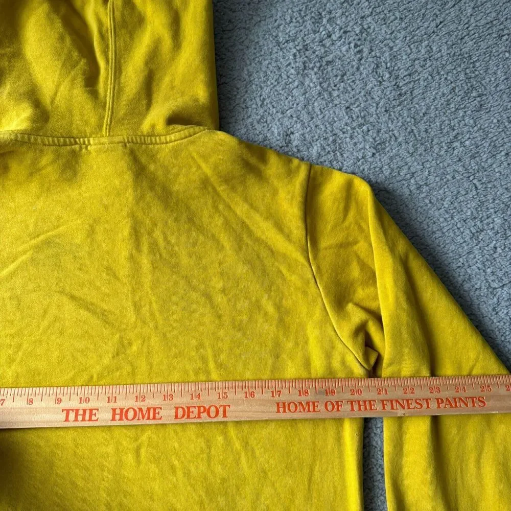 The North Face‎ Hoodie Mens Small Yellow Sweater Sweatshirt Outdoor Fleece Lined